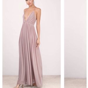 Blush boho prom dress